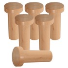  6pcs Modern Minimalist Hooks Wooden Wall Hooks For Entryway Decorative Coat
