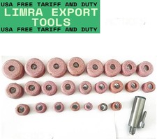Pietre smerigliatrici sede valvole set da 24 pezzi con nero e supporto decker 9/16"
