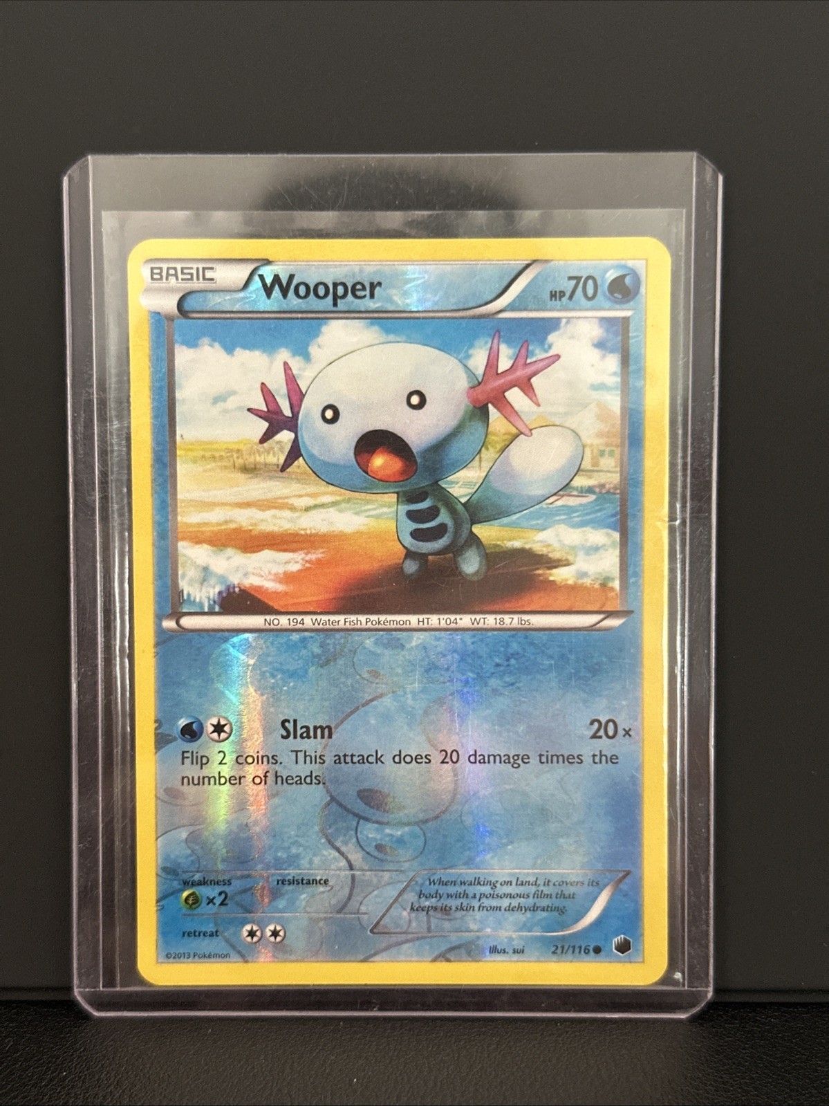 Wooper Plasma Freeze Reverse Holo Card 21/116 LP