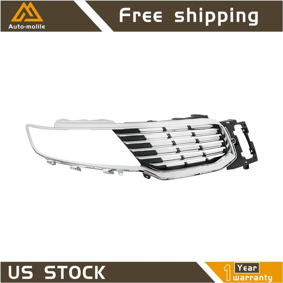 Conjunto de parrilla cromada superior delantera izquierda+derecha para Lincoln MKX 2016-2017 2018 Foto 4 de 4