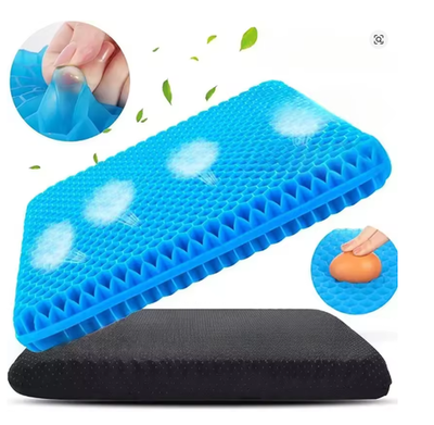 #ad #ad Gel Seat Cushion for Long Sitting Pressure Relief Back Tailbone Pain Wheelchair $21.99