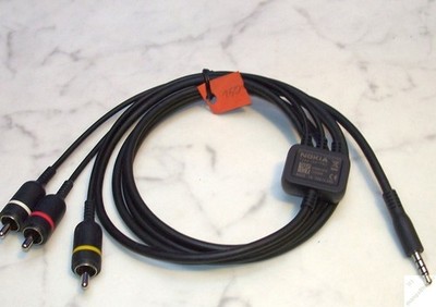 CA-75U Nokia TV-Out Kabel 1,5m - 3,5 m Klinke auf 3x RCA Audio TV Video _i7
