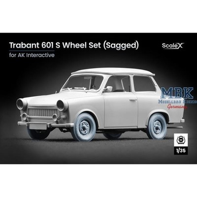 Scale X SCX-WM35031s Trabant 601 S Sagged Wheel Set - 1/35