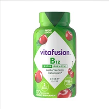 Vitafusion Extra Strength B12 Gummy Vitamins 170 Ct Cherry EXP 03/27