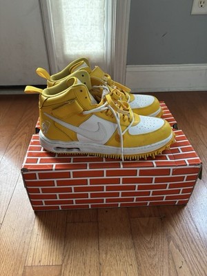 Nike Off-White Air Force 1 Mid SP Leather White Varsity Maize