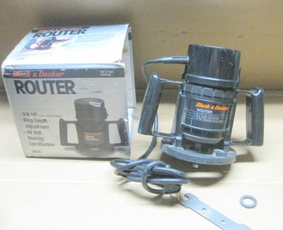 Vintage BLACK & DECKER 7604 Router in Original Box WORKS WELL