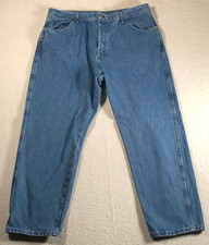 Vintage Maverick Men's Blue Jeans Regular Straight Medium Wash 100 Cotton 38x28