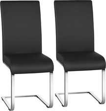 Yaheetech Dining Chairs Set of 2 Faux Leather Kitchen High Back Dining Room Cha
