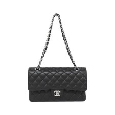 Chanel 1112 Caviar Skin Shoulder Bag Women Black One Size 630088