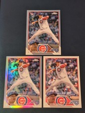 (3) Javier Assad 2023 Topps Chrome REFRACTOR Rookie Card #76 RC Chicago Cubs. rookie card picture
