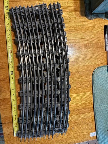 K-LINE CURVES STEEL 16 SECTIONS MAKES TEN FOOT CIRCLE RARE LOT 282