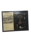 Artifacts of The Civil War Display Case w/ Dug Epaulette, Bayonet Canteen Spout