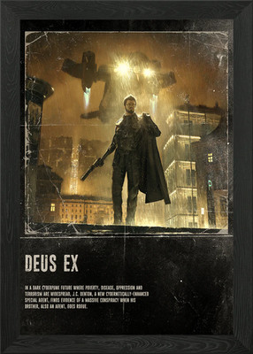 Deus Ex gerahmtes Wandbild Poster Leinwanddruck Bild