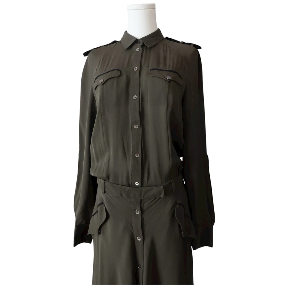 L.A.M.B. Long Sleeves Silk Dress 2013 Fashion Show Size 6 - Imagem 4 de 4