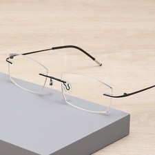 Photochromic Rimless Ultralight Progressive Multifocal Reading Glasses Men Women