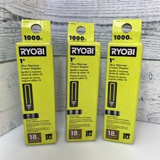 Ryobi 1,000 PC. 18GA 1/4" X 1" Narrow Crown Staples 3 Pack