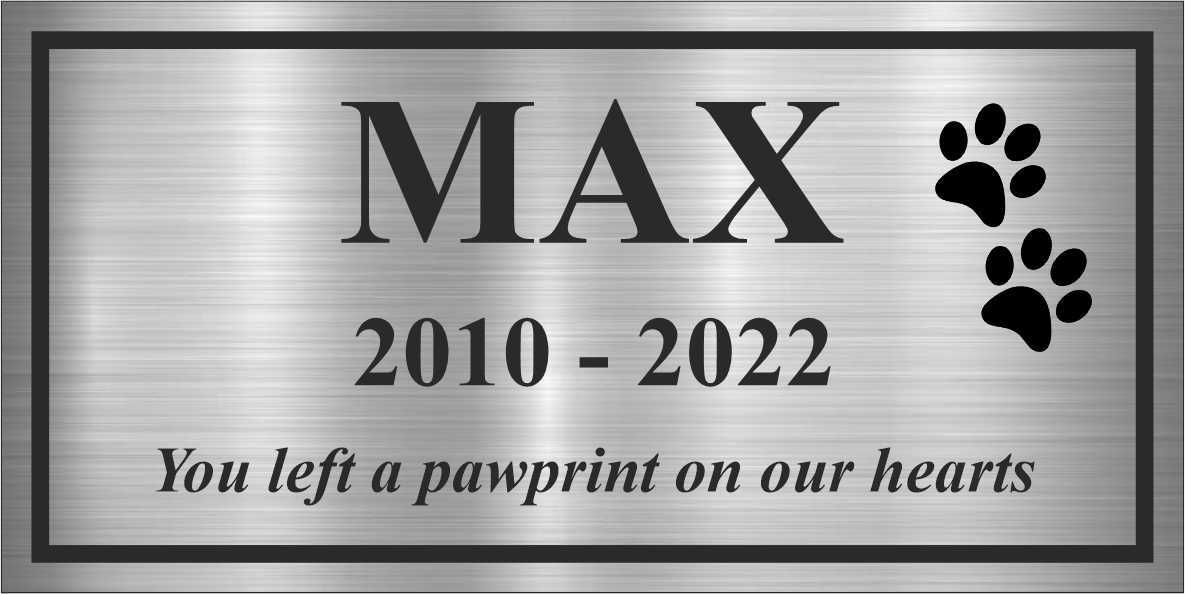 Personalised Pet Memorial Plaque in Metal & various sizes eBay