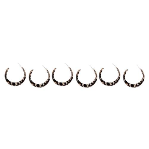 1/2/3 U Shape Earrings Studs Leopard Print Hoop Pendant Women Accessories - Afbeelding 1 van 16