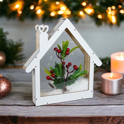 Leuchtende LED Fenster Weihnachten Batteriebetrieben Deko Ornament Festlich Xmas