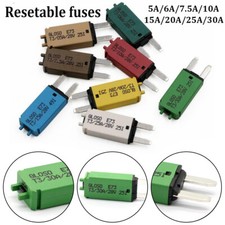 Manual Reset Mini Circuit Breaker Blade Fuse for Car Automobile Truck RV 12V-24V