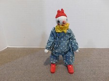 Vintage Schoenhut Humpty Dumpty Circus Clown Blue White Dots 2