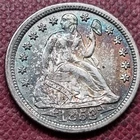 1853 Seated Liberty Dime 10c High Grade BU toned  #81969