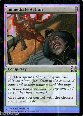 mtg conspiracy card list price Immediate Action [Conspiracy] Near Mint Foil