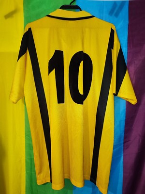 Maillot Vintage Erima USV Unterlamm – Allemagne, Jaune, Taille XL, N°10