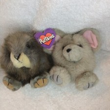 Puffkins Lot of 2: 4: Murphy Mouse no tag and Nutty Squirrel with tag