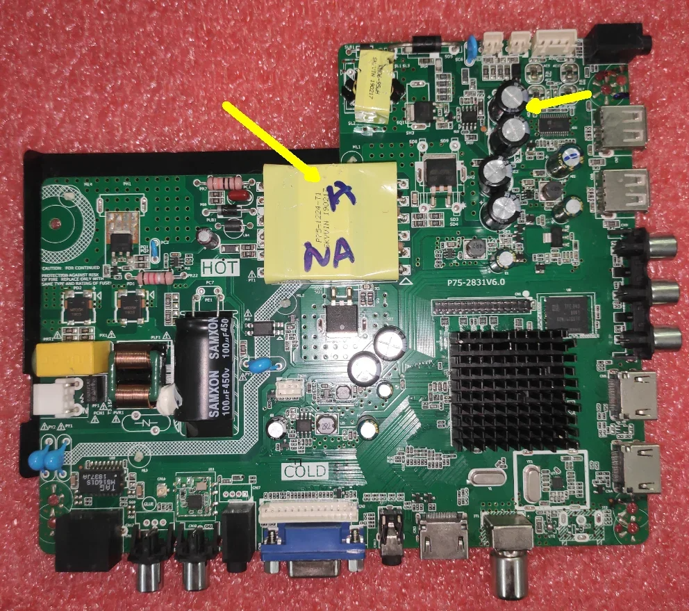 p75-2831v6.0 Three-in-one LCD TV motherboard 75w 82v or 66v For