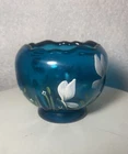 Fenton Rose Bowl Votive Size Hand Painted Signed