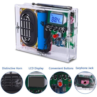 FM Radio Receiver 76-108MHz Frequency Modification Wireless Radio Receiver