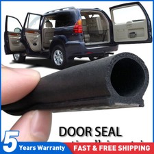5M Rubber Car Door Seal Strip Universal D Shape Hollow Edge Guard Weather Strip