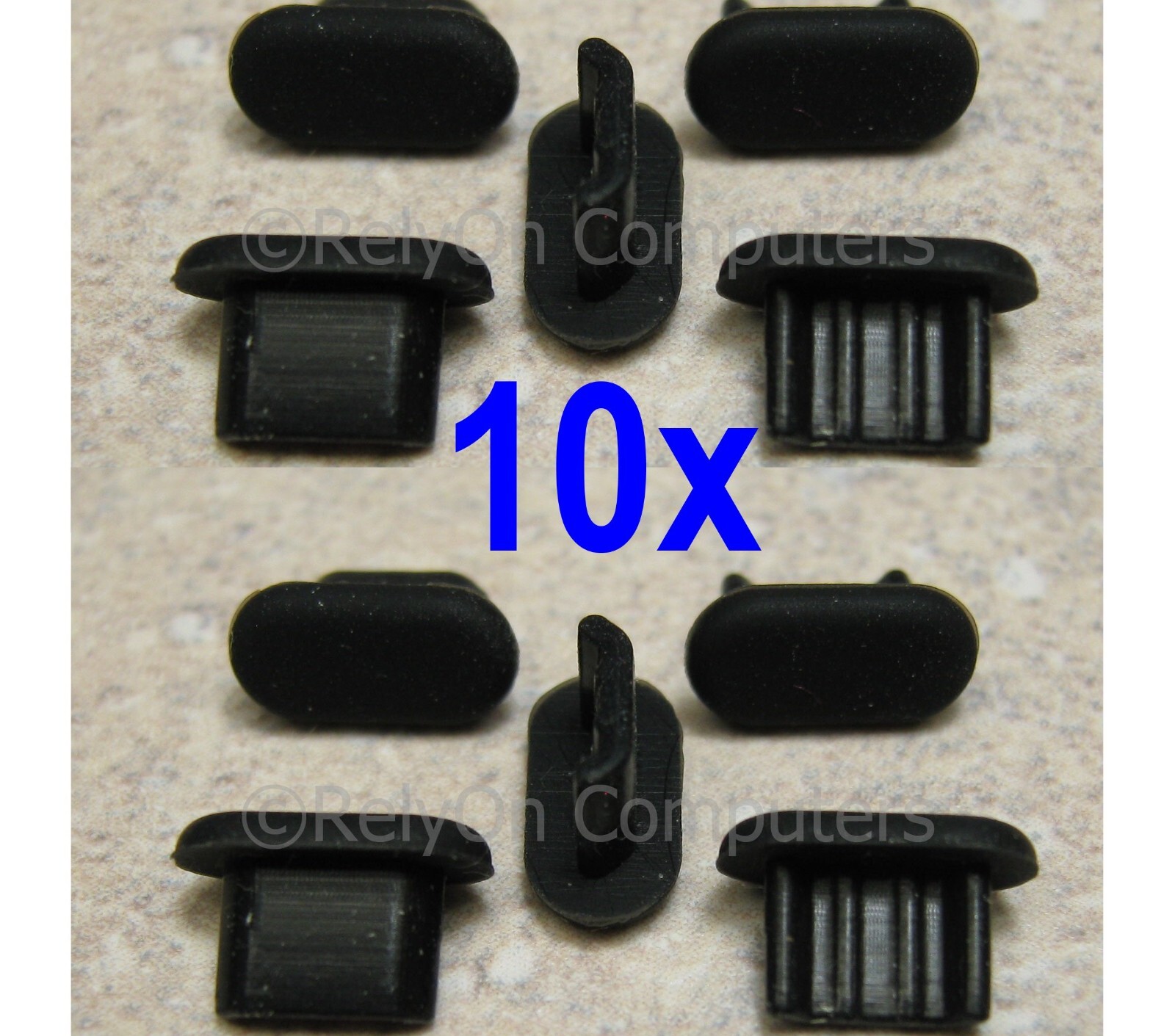 10 Anti Dust Cover Flex Soft Plastic Plug For Micro USB Charging Port Protection