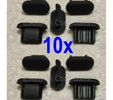 10 Anti Dust Cover Flex Soft Plastic Plug For Micro USB Charging Port Protection