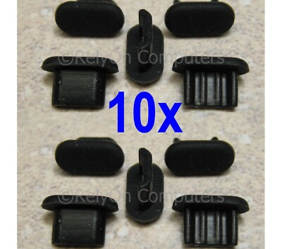 10 Anti Dust Cover Flex Soft Plastic Plug For Micro USB Charging Port Protection