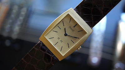 Piaget Vintage Tonneau Ref. 9672 Retailed by Neiman Marcus 18k