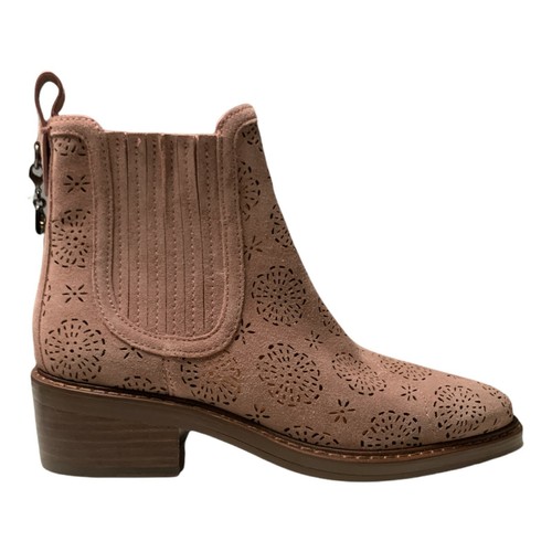 Coach Bowery Pink Chelsea Boot Genuine 