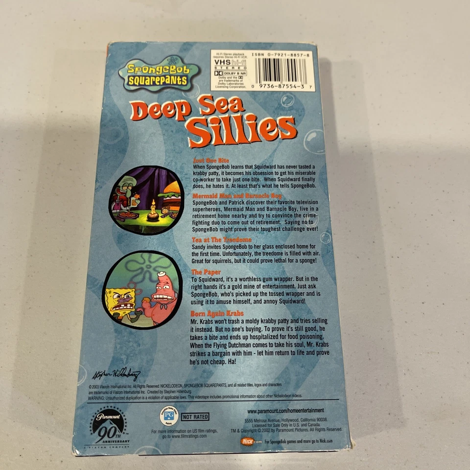 Nickelodeon VHS SpongeBob SquarePants Deepsea Sillies - Image 3 of 4