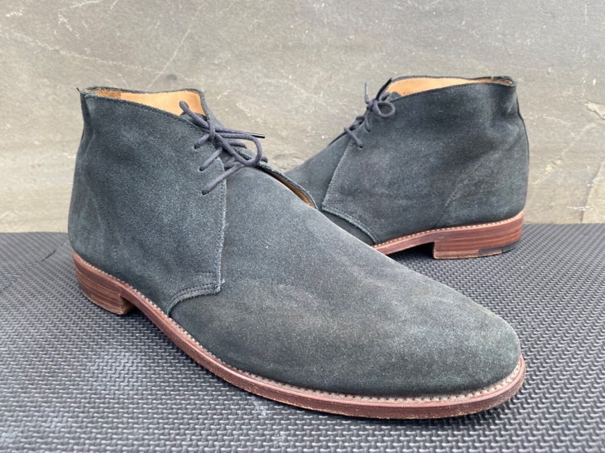 Grenson Light Gray Suede Chukka Boots Men’s Size 11.5 F UK 12.5 U.S,A, Clement | Mens Chukka Boots in Peat Suede | Grenson main image 4