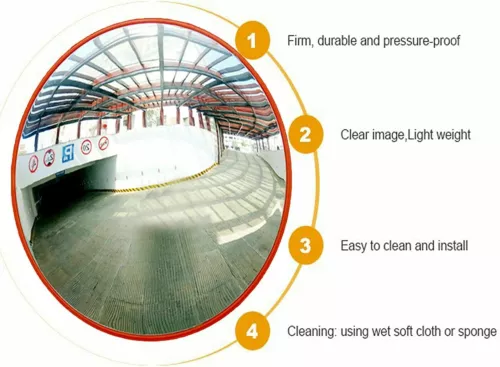 60cm Safety Mirror Convex Mirror Traffic Mirror Safety Mirror for Driveway UK - Picture 4 of 16