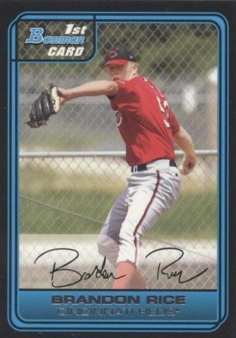 2006 Bowman Draft Picks & Prospects - Draft Picks Brandon Rice #DP28 ...
