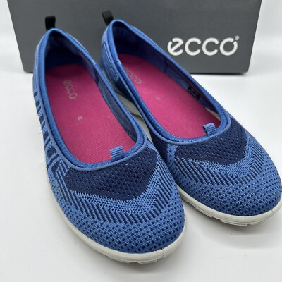 ECCO Intrinsic Karma Flats Ballerina Blue Slip On Shoes Women's