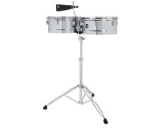 Latin Percussion 13" and 14" Aspire Timbales - Chrome with Chrome Hardware