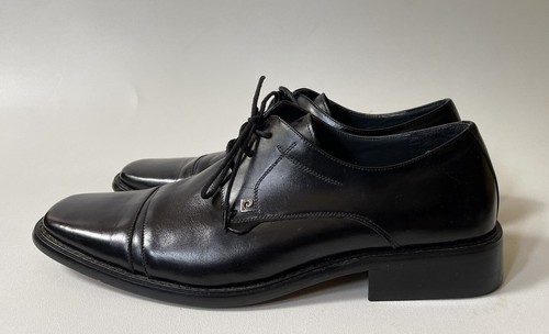Black Leather Oxford Captoe Shoes Size 