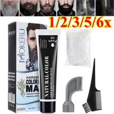 Hair Beard Colour Dye Cream for Men, Moustache & Beard Natural Black Dye Cream