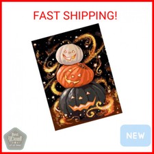 Halloween Paint by Number Kit for Adults - 16"x20" Drawing Set with Paintbrush