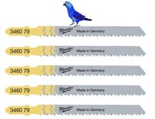 5 x Milwaukee Jigsaw Blades T101BR Cuts Wood & Plastic 75mm x 2.5mm MIL2346079