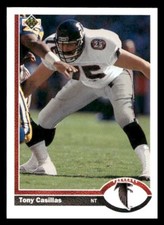 1991 Upper Deck #483 Tony Casillas Atlanta Falcons
