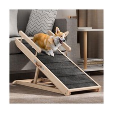 Dog Ramp for Bed, Couch, Car, Folding Pet Ramps 44.48" Long Adjustable 15"-22...